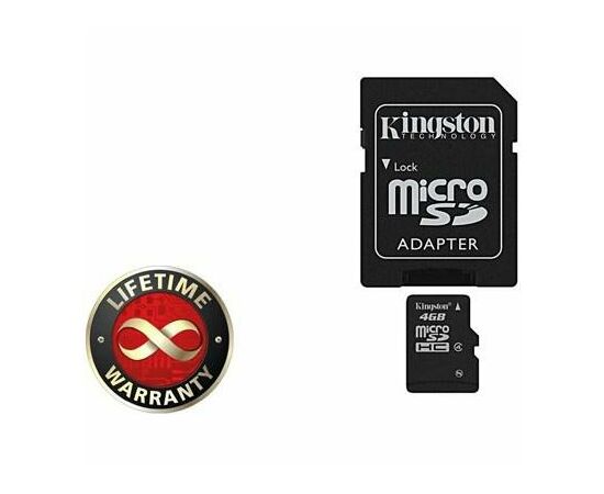 Карта памяти Kingston 4Gb microSDHC class 4 (SDC4/4GB)