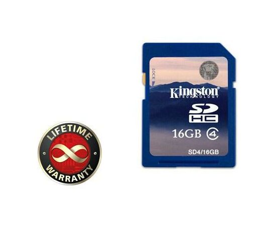 Карта памяти Kingston 16Gb SDHC class 4 (SD4/16GB), изображение 2 Карта памяти Kingston 16Gb SDHC class 4 (SD4/16GB), изображение 2