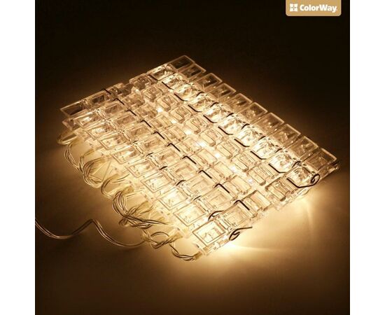 Гирлянда ColorWay 10 LED, 1.5м, с прищепками (CW-LCP-10L15B), изображение 6 Гирлянда ColorWay 10 LED, 1.5м, с прищепками (CW-LCP-10L15B), изображение 6