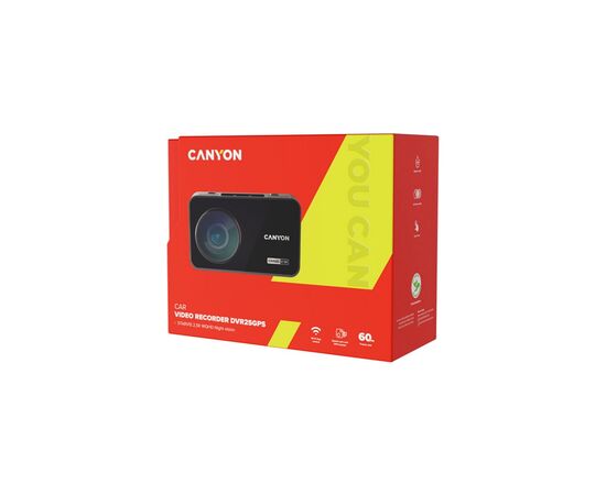 Видеорегистратор Canyon DVR25GPS WQHD 2.5K 1440p GPS Wi-Fi Black (CND-DVR25GPS), изображение 8 Видеорегистратор Canyon DVR25GPS WQHD 2.5K 1440p GPS Wi-Fi Black (CND-DVR25GPS), изображение 8