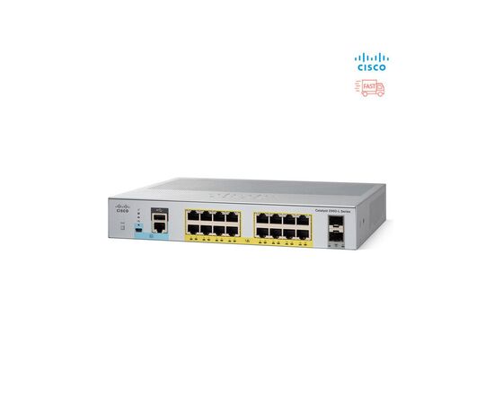 Коммутатор сетевой Cisco C1000-16P-2G-L, изображение 2 Коммутатор сетевой Cisco C1000-16P-2G-L, изображение 2
