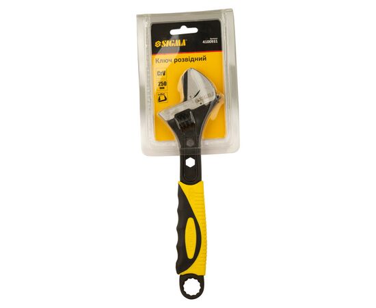 Ключ Sigma разводной с переставной губкой 250мм, 0-35мм CrV (TPR) (4100931), изображение 10 Ключ Sigma разводной с переставной губкой 250мм, 0-35мм CrV (TPR) (4100931), изображение 10