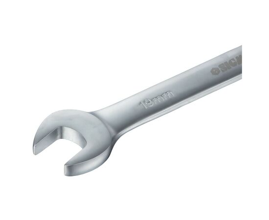 Ключ Sigma рожково-накидной с трещеткой 19мм CrV satine (6022191), изображение 4