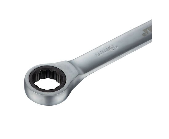 Ключ Sigma рожково-накидной с трещеткой 19мм CrV satine (6022191), изображение 5