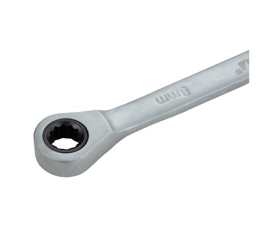 Ключ Sigma ріжково-накидний з тріскачкою 8мм CrV satine (6022081), зображення 5 Ключ Sigma ріжково-накидний з тріскачкою 8мм CrV satine (6022081), зображення 5