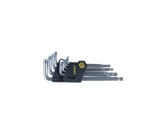 Ключ Sigma набор TORX 9шт T10-T50мм CrV, средние с отверстием (4022221)