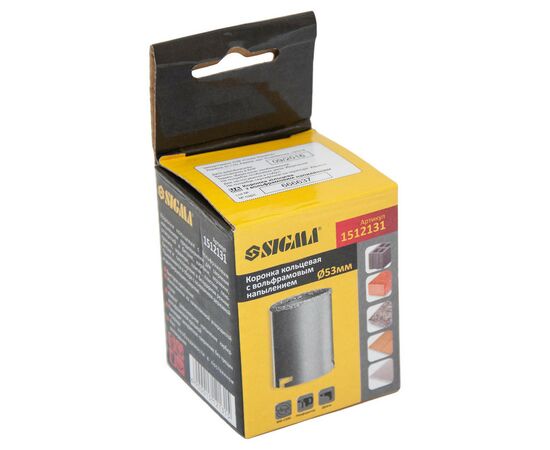 Коронка Sigma кільцева з вольфрамовим напиленням 53мм (1512131), зображення 2 Коронка Sigma кільцева з вольфрамовим напиленням 53мм (1512131), зображення 2