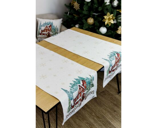 Дорожка на стол Прованс гобеленовая с велюром Праздничный дом 35х100 см (4823093450325), изображение 3 Дорожка на стол Прованс гобеленовая с велюром Праздничный дом 35х100 см (4823093450325), изображение 3