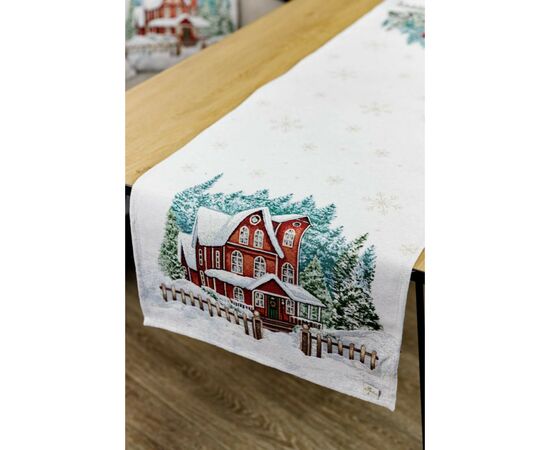 Дорожка на стол Прованс гобеленовая с велюром Праздничный дом 40х140 см (4823093450288), изображение 2