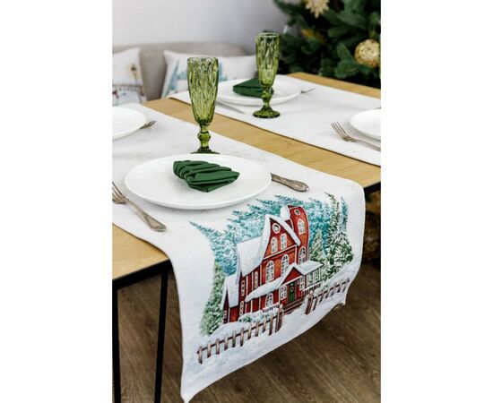 Дорожка на стол Прованс гобеленовая с велюром Праздничный дом 40х140 см (4823093450288), изображение 4