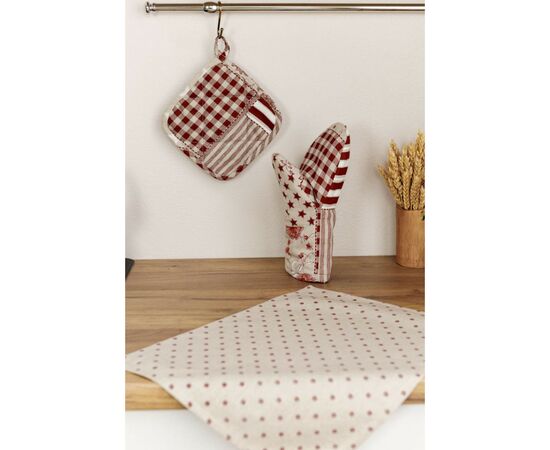 Салфетка на стол Прованс Горох бордо Хозяйка 35х45 см (4823093451896), изображение 2 Салфетка на стол Прованс Горох бордо Хозяйка 35х45 см (4823093451896), изображение 2