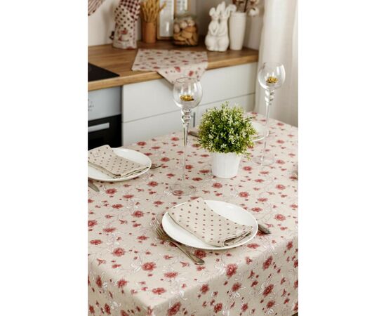 Салфетка на стол Прованс Горох бордо Хозяйка 35х45 см (4823093451896), изображение 3 Салфетка на стол Прованс Горох бордо Хозяйка 35х45 см (4823093451896), изображение 3