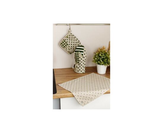 Салфетка на стол Прованс Горох зеленый Хозяйка 35х45 см (4823093451872), изображение 2 Салфетка на стол Прованс Горох зеленый Хозяйка 35х45 см (4823093451872), изображение 2