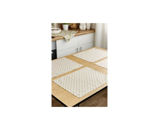 Салфетка на стол Прованс Горох зеленый Хозяйка 35х45 см (4823093451872), изображение 4 Салфетка на стол Прованс Горох зеленый Хозяйка 35х45 см (4823093451872), изображение 4