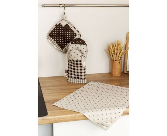 Салфетка на стол Прованс Горох коричневый Хозяйка 35х45 см (4823093451902), изображение 5 Салфетка на стол Прованс Горох коричневый Хозяйка 35х45 см (4823093451902), изображение 5