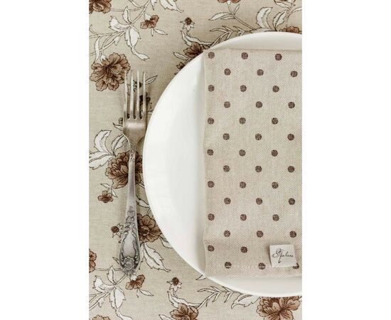 Салфетка на стол Прованс Горох коричневый Хозяйка 35х45 см (4823093451902), изображение 7 Салфетка на стол Прованс Горох коричневый Хозяйка 35х45 см (4823093451902), изображение 7