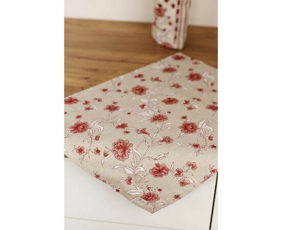 Салфетка на стол Прованс Цветы бордо Хозяйка 35х45 см (4823093451834), изображение 4