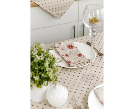 Салфетка на стол Прованс Цветы бордо Хозяйка 35х45 см (4823093451834), изображение 5