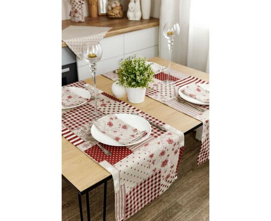 Салфетка на стол Прованс Цветы бордо Хозяйка 35х45 см (4823093451834), изображение 6