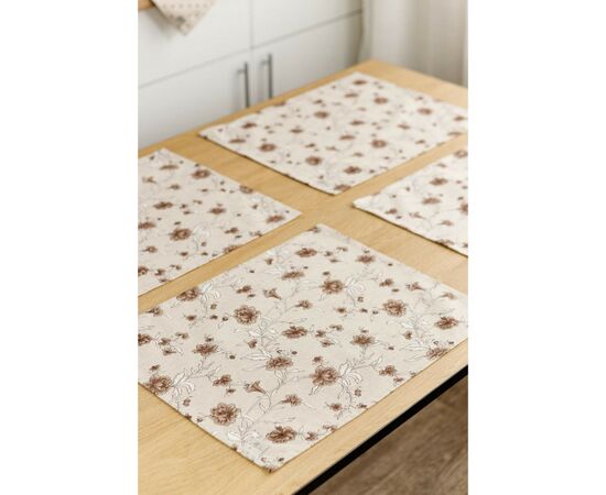 Салфетка на стол Прованс Цветы коричневый Хозяйка 35х45 см (4823093451841), изображение 2 Салфетка на стол Прованс Цветы коричневый Хозяйка 35х45 см (4823093451841), изображение 2