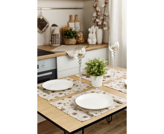 Салфетка на стол Прованс Цветы коричневый Хозяйка 35х45 см (4823093451841), изображение 3 Салфетка на стол Прованс Цветы коричневый Хозяйка 35х45 см (4823093451841), изображение 3