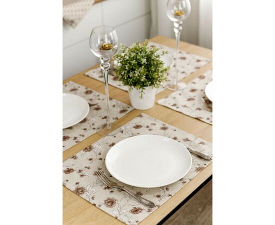 Салфетка на стол Прованс Цветы коричневый Хозяйка 35х45 см (4823093451841), изображение 6 Салфетка на стол Прованс Цветы коричневый Хозяйка 35х45 см (4823093451841), изображение 6