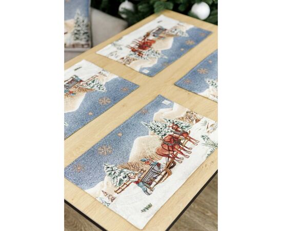 Салфетка на стол Прованс гобеленовая Голубое сияние 30х50 см (4823093450226), изображение 2 Салфетка на стол Прованс гобеленовая Голубое сияние 30х50 см (4823093450226), изображение 2