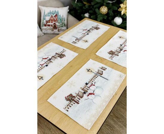 Салфетка на стол Прованс гобеленовая с велюром Праздничный дом 30х50 см (4823093450356), изображение 3 Салфетка на стол Прованс гобеленовая с велюром Праздничный дом 30х50 см (4823093450356), изображение 3