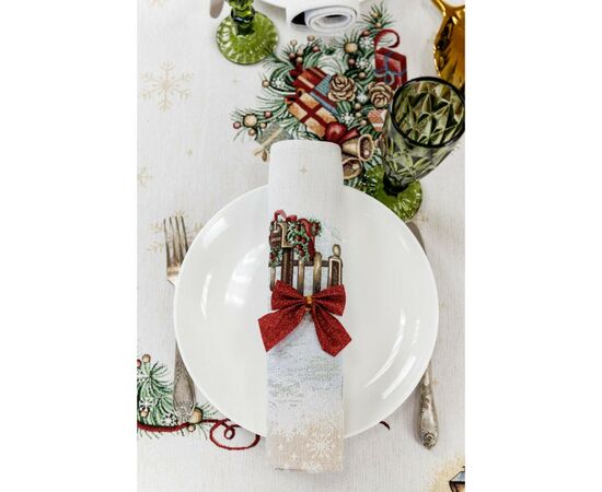 Салфетка на стол Прованс гобеленовая с велюром Праздничный дом 30х50 см (4823093450356), изображение 4 Салфетка на стол Прованс гобеленовая с велюром Праздничный дом 30х50 см (4823093450356), изображение 4