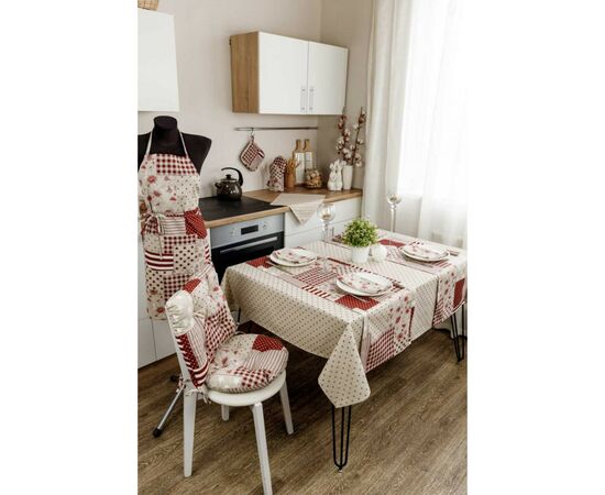 Скатерть Прованс Горох бордо Хозяйка 120х136 см (4823093451025), изображение 2