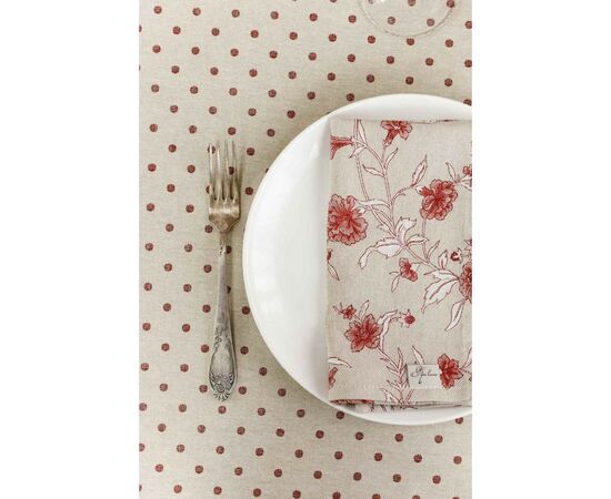 Скатерть Прованс Горох бордо Хозяйка 120х136 см (4823093451025), изображение 4