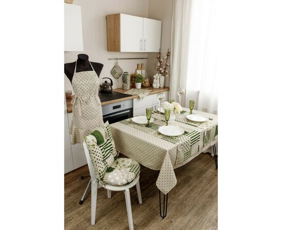 Скатерть Прованс Горох зеленый Хозяйка 120х136 см (4823093451049), изображение 2