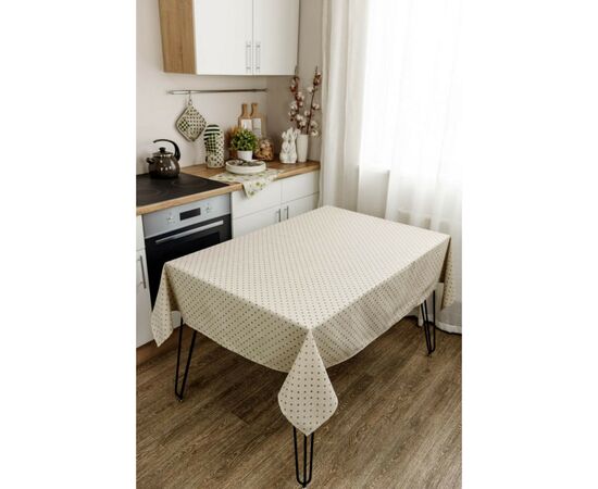 Скатерть Прованс Горох зеленый Хозяйка 120х136 см (4823093451049), изображение 4