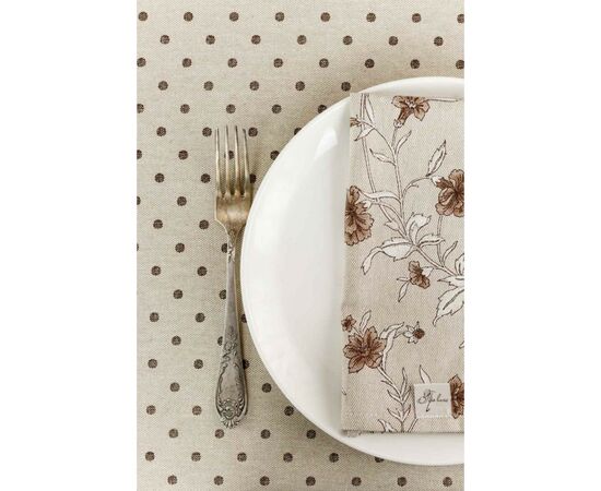 Скатерть Прованс Горох коричневый Хозяйка 120х136 см (4823093451032), изображение 5 Скатерть Прованс Горох коричневый Хозяйка 120х136 см (4823093451032), изображение 5