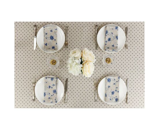 Скатерть Прованс Горох синий Хозяйка 120х136 см (4823093451001), изображение 3 Скатерть Прованс Горох синий Хозяйка 120х136 см (4823093451001), изображение 3