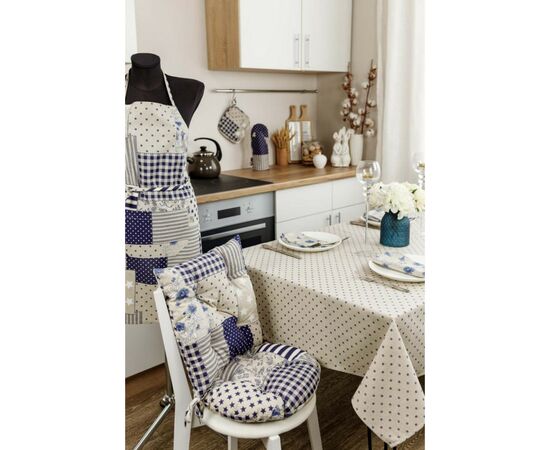 Скатерть Прованс Горох синий Хозяйка 120х136 см (4823093451001), изображение 5 Скатерть Прованс Горох синий Хозяйка 120х136 см (4823093451001), изображение 5