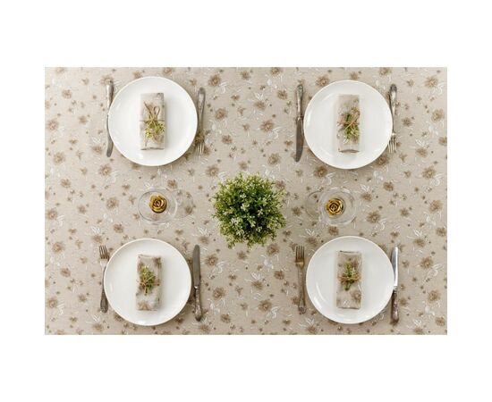 Скатерть Прованс Цветы беж Хозяйка 120х136 см (4823093450868), изображение 4 Скатерть Прованс Цветы беж Хозяйка 120х136 см (4823093450868), изображение 4