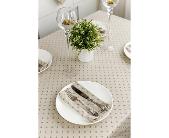 Скатерть Прованс Горох беж Хозяйка 180х136 см (4823093451063), изображение 2