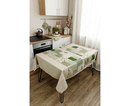 Скатерть Прованс Горох зеленый Хозяйка 180х136 см (4823093451094), изображение 5 Скатерть Прованс Горох зеленый Хозяйка 180х136 см (4823093451094), изображение 5
