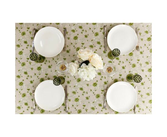 Скатерть Прованс Цветы зеленый Хозяйка 180х136 см (4823093450943), изображение 4