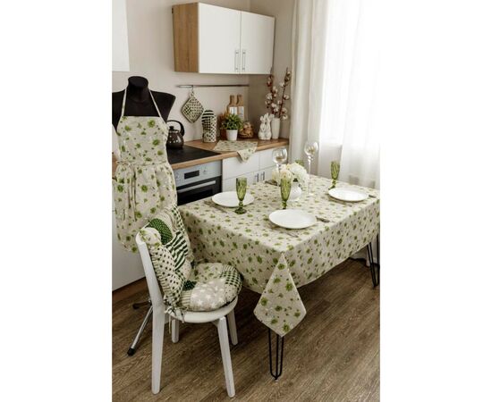 Скатерть Прованс Цветы зеленый Хозяйка 180х136 см (4823093450943), изображение 5