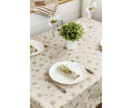 Скатерть Прованс Цветы беж Хозяйка 220х136 см (4823093450967), изображение 2