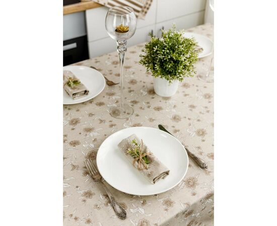 Скатерть Прованс Цветы беж Хозяйка 220х136 см (4823093450967), изображение 3