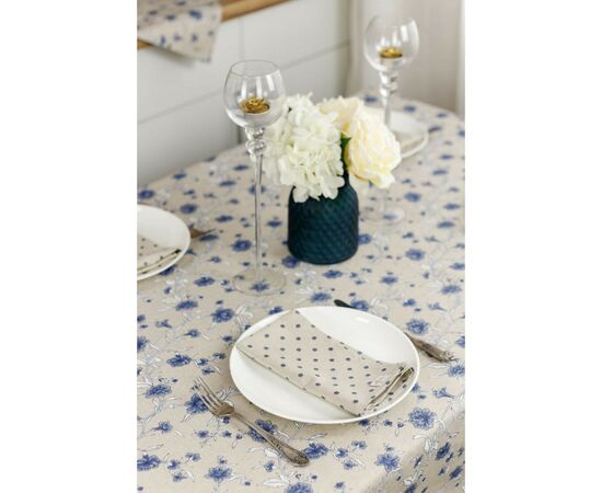 Скатерть Прованс Цветы синий Хозяйка 220х136 см (4823093450950), изображение 5