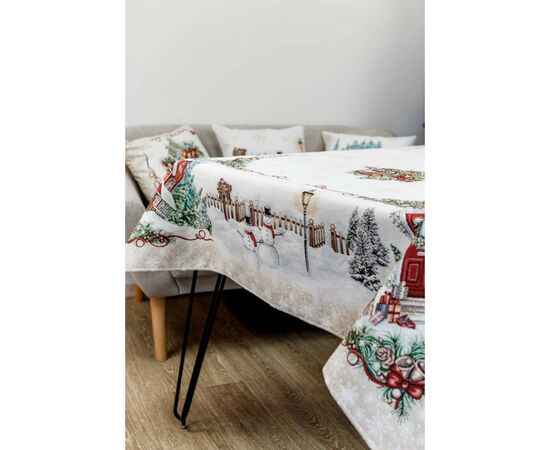 Скатерть Прованс гобеленовая с велюром Праздничный дом 135х140 см (4823093450332), изображение 2 Скатерть Прованс гобеленовая с велюром Праздничный дом 135х140 см (4823093450332), изображение 2