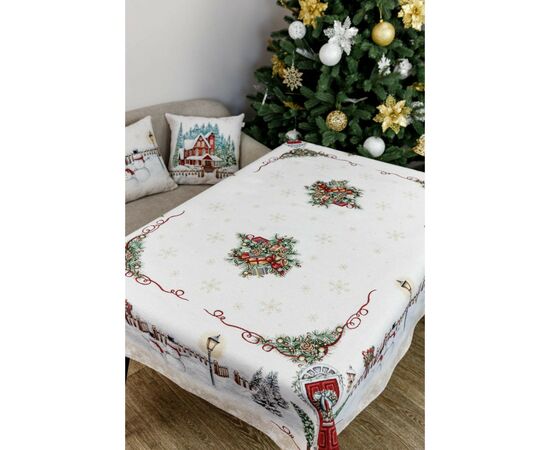 Скатерть Прованс гобеленовая с велюром Праздничный дом 135х180 см (4823093450349), изображение 3 Скатерть Прованс гобеленовая с велюром Праздничный дом 135х180 см (4823093450349), изображение 3