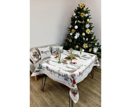 Скатерть Прованс гобеленовая с велюром Праздничный дом 135х260 см (4823093450370), изображение 6 Скатерть Прованс гобеленовая с велюром Праздничный дом 135х260 см (4823093450370), изображение 6