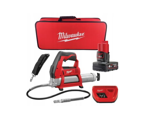 Шприц для смазки Milwaukee M12 GG-401B, Li-Ion 4Ah\ (4933441675)