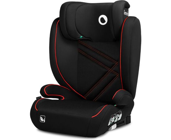 Автокрісло Lionelo Hugo I-Size Sporty Black чорне з червоним (LO-HUGO I-SIZE SPORTY BLACK)