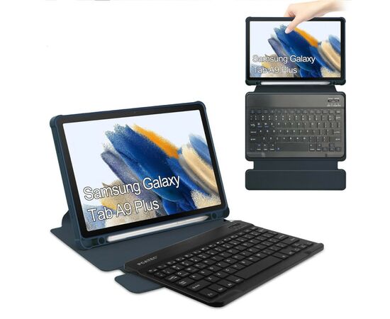 Чехол для планшета BeCover Keyboard 360° Rotatable Samsung Tab A9 Plus SM-X210/SM-X215/SM-X216 11.0" Deep Blue (710330), изображение 6 Чехол для планшета BeCover Keyboard 360° Rotatable Samsung Tab A9 Plus SM-X210/SM-X215/SM-X216 11.0" Deep Blue (710330), изображение 6